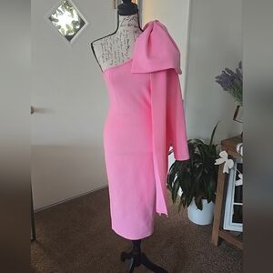 Elegant Pink One-Shoulder Dress